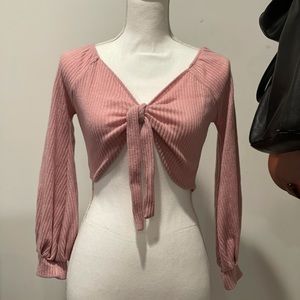 Tie Front Sweater